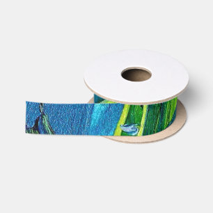 Lazo De Raso Pintura acrílica abstracta en azul