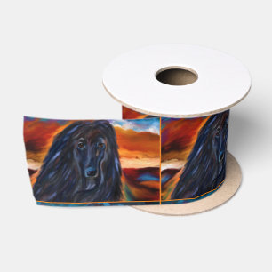 Lazo De Raso Pintura artística de galgo afgano Kokopelli   