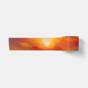 Lazo De Raso Pintura de aceite de la puesta de sol de los naran