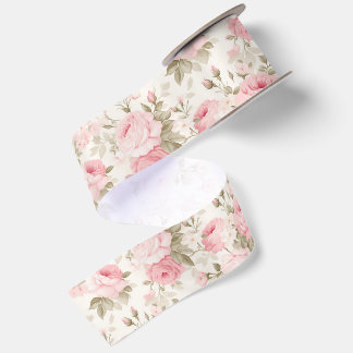 Lazo De Raso PixDezines Rosas Acuarela Vintage Rosado Rubor
