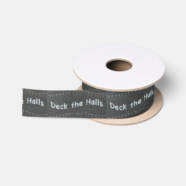 Lazo De Raso Pizarra de Deck the Halls (Carrete)