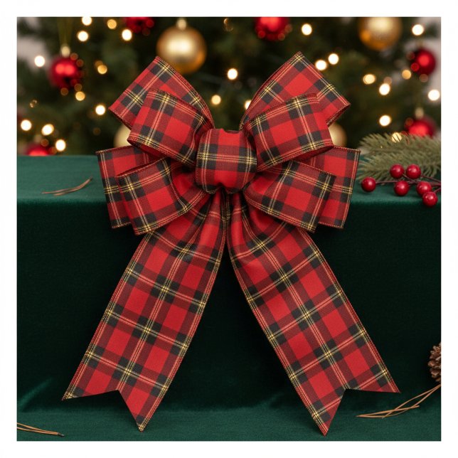 Lazo De Raso Plaid Clásico Navideño (Subido por el creador)