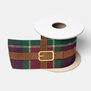 Lazo De Raso Plaid de Lux Navidad Escocés