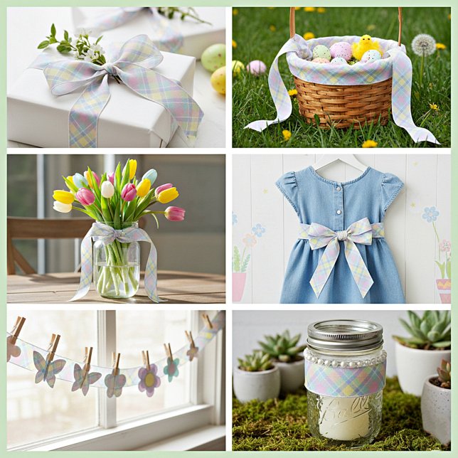 Lazo De Raso Plaid pastel  (Subido por el creador)