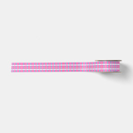 Lazo De Raso Plaid Pop Rosa