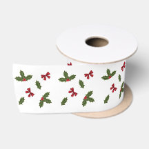 Planta de Acebo Común de Navidad y Estampado de La