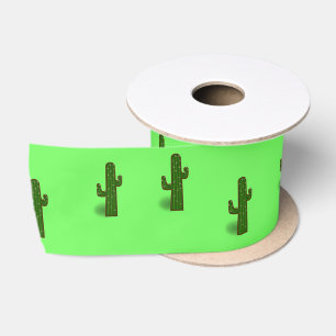 Lazo De Raso Planta de cactus en verde claro