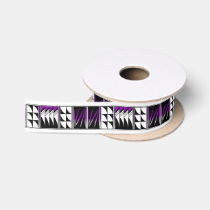 Lazo De Raso Plumas benditas de 1,5 pulgadas en morado