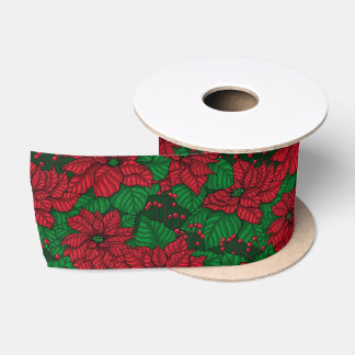 Lazo De Raso Poinsettia, patrón de Navidades