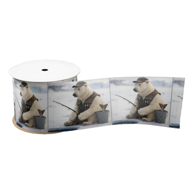 Lazo De Raso Polar Bear Ice Fishing (Carrete)