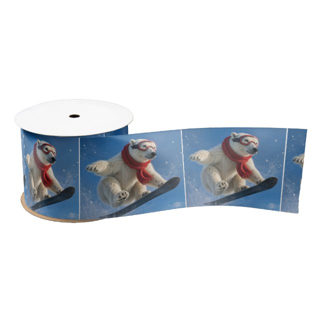 Lazo De Raso Polar Bear Mid-air on a Snowboard (Carrete)