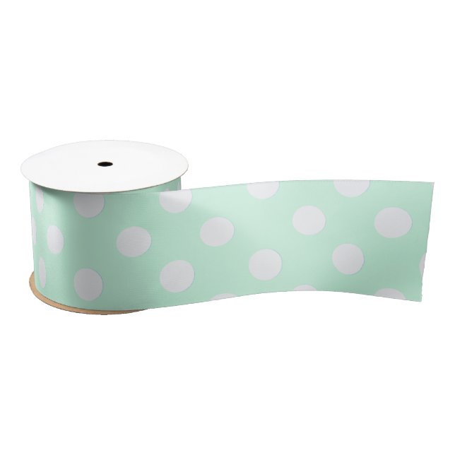 Lazo De Raso polka dots in pastel mint green (Carrete)