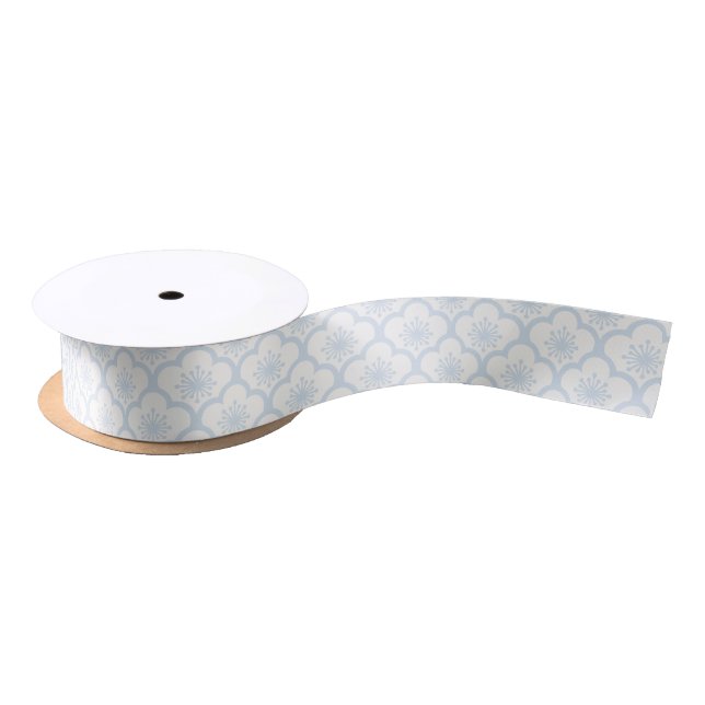 Lazo De Raso Polvo de Sakura Suave Azul -Neutral (Carrete)