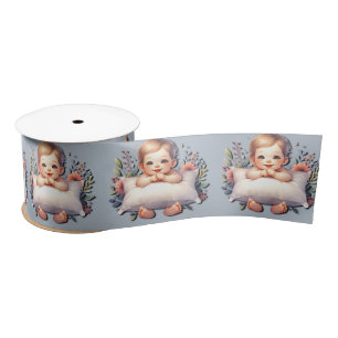 Lazo De Raso Precious Hands Baby Boy Satin Ribbon
