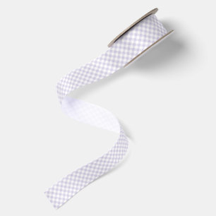 Lazo De Raso Primavera Retro Gingham Lavanda Polvorienta