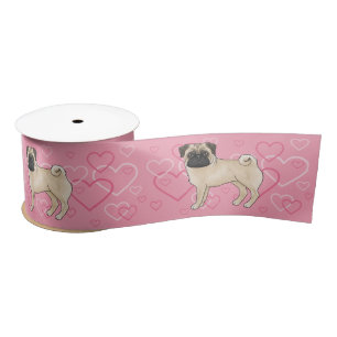 Lazo De Raso Pug cervato dibujo animado fregonas con estampado 