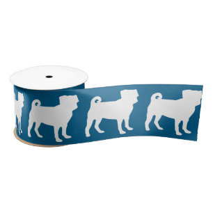 Lazo De Raso Pug Silhouette Puppy Baby Shower