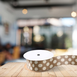 Lazo De Raso Punto Polka Beige y latte