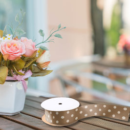 Lazo De Raso Punto Polka Beige y latte