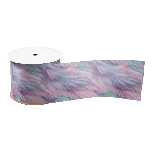 Lazo De Raso Puro arcoiris pastel (Carrete)