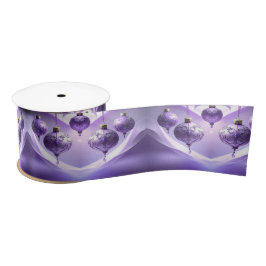 Lazo De Raso Purple Christmas Ball Holiday Satin Ribbon
