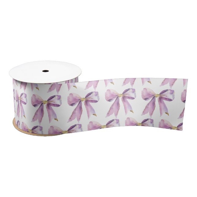 Lazo De Raso Purple Coquette Bow (Carrete)