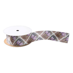 LAZO DE RASO PURPLE CROCUSES RIBBON
