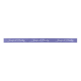Lazo De Raso Purple Elegant Wedant Nombre personalizado
