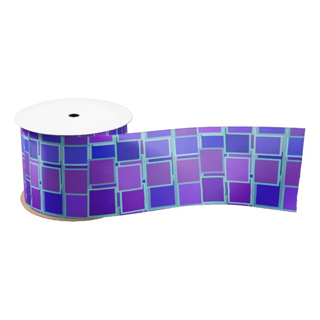 Lazo De Raso Purple Mosaic Squares Tile Pattern (Carrete)