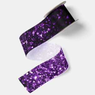 Lazo De Raso Purpurina brillante falsa de color púrpura oscuro