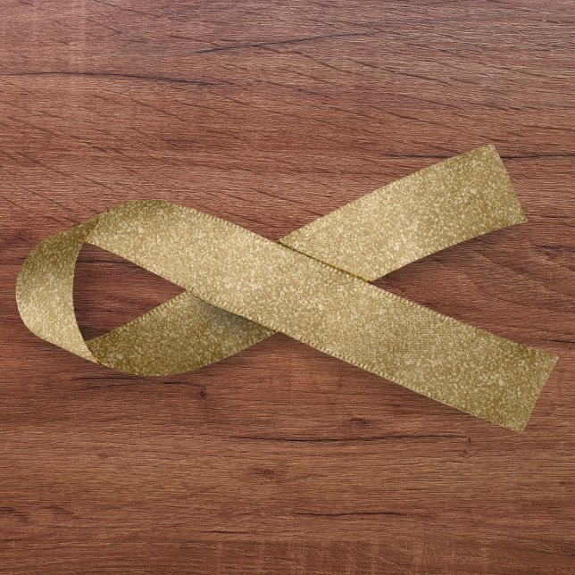 Lazo De Raso Purpurina de oro (Gold Glitter Satin Ribbon
)