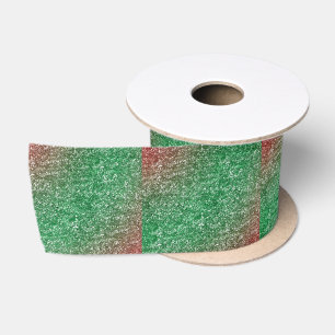 Lazo De Raso Purpurina Navidades verdes y rojos se esparcen