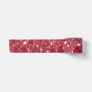 Lazo De Raso Purpurina rojo goteo
