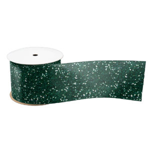 Lazo De Raso Purpurina Sequin Green Navidades feriado