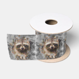 Lazo De Raso Raccoon animal artístico