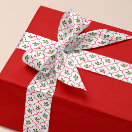 Lazo De Raso Rama del Holly de Vieira Roja y Navidades de Berri