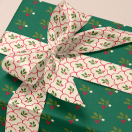 Lazo De Raso Rama del Holly de Vieira Roja y Navidades de Berri