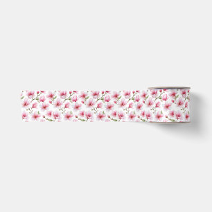Lazo De Raso Rama floral de magnolia elegante blanca