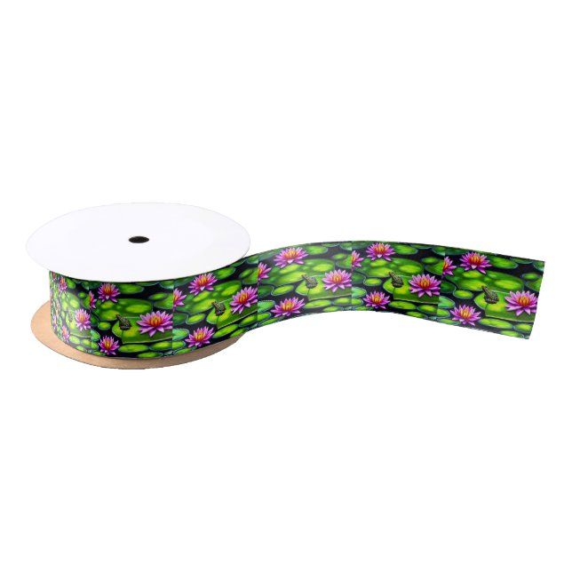 Lazo De Raso Rana pequeña en Lily Pad (Carrete)