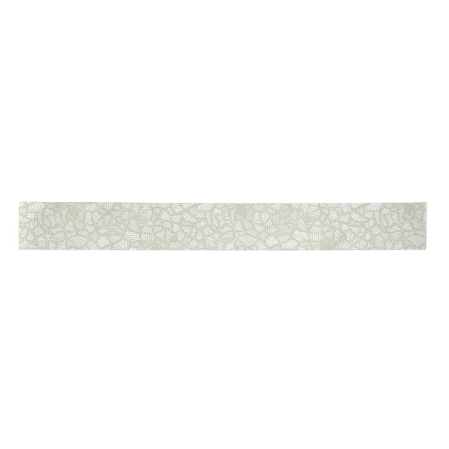 Lazo De Raso Random Leaf Mosaic Pale Green (Anverso)