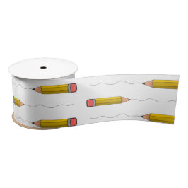 Lazo De Raso Raspado de lápiz en blanco