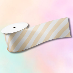 Lazo De Raso Rayas amarillas y blancas de color clásico vintage