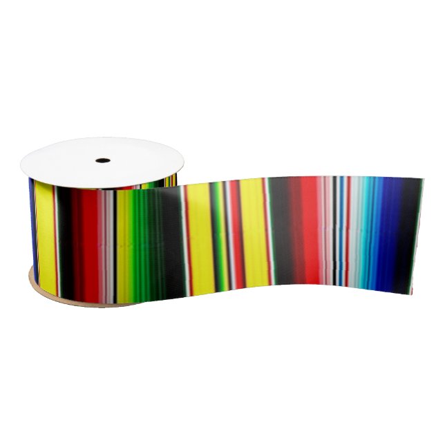 Lazo De Raso Rayas brillantes de serape (Carrete)