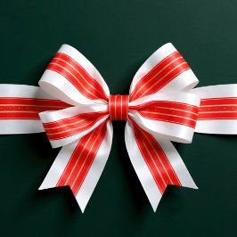 Lazo De Raso Rayas de Navidad Regias