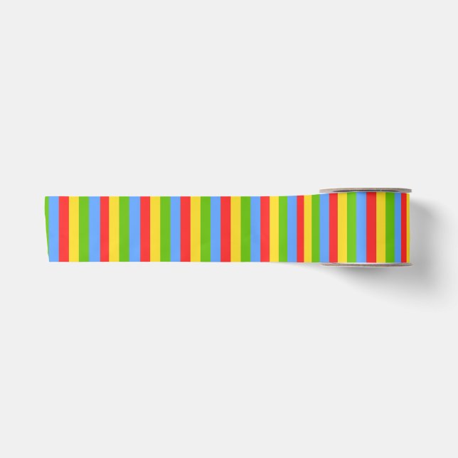 Lazo De Raso Rayas Multicolor (Anverso)