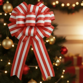 Lazo De Raso Rayas Navideñas Regias