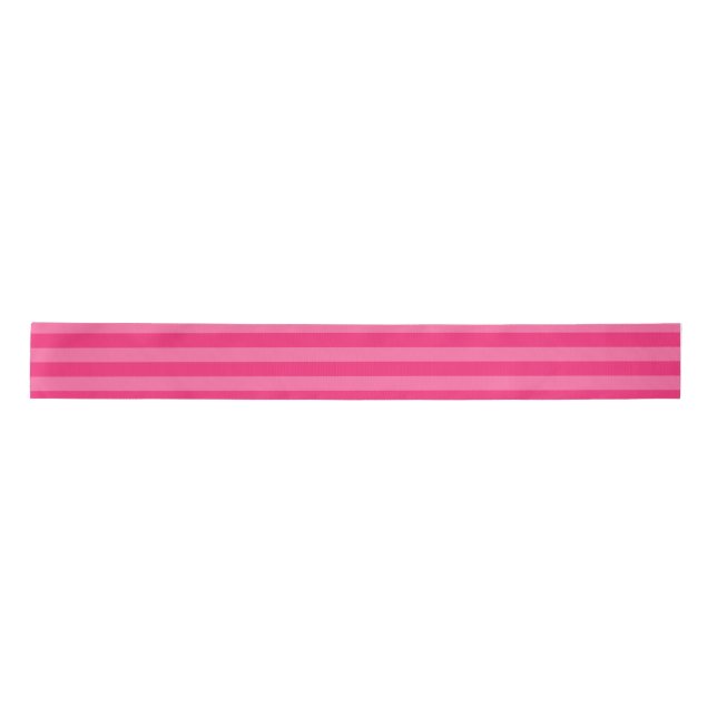 Lazo De Raso Rayas rosa claro y rosadas calientes (Anverso)