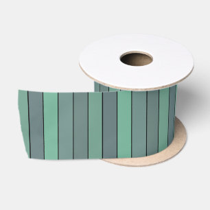 Lazo De Raso Rayas Verdes Y Gris De Invierno Sobre Papel Acuáti