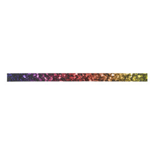 Lazo De Raso Rayos amarillo arcoiris rojo púrpura purpurina chi