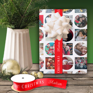 Lazo De Raso Red Custom Name Happy Holidays